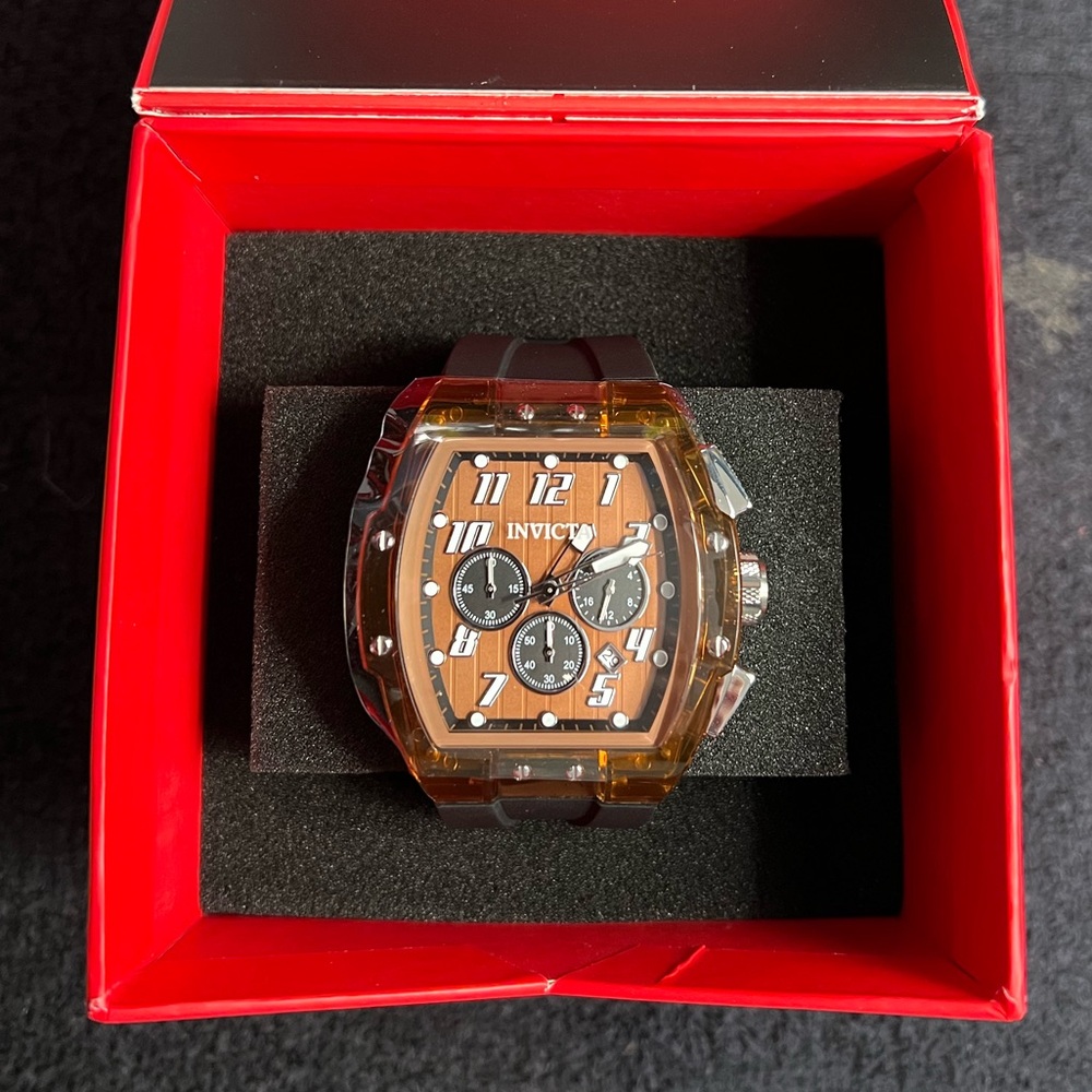 Invicta S1 Rally Kinesia Anatomic Men’s Watch-47mm MOD-50086 Brown&Black(NWT)
